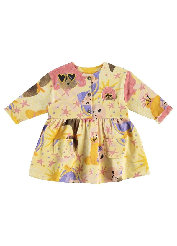 Três e Já - Conjunto com Vestido e Calça Amarelo 4