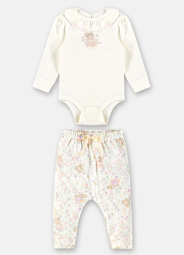 Up Baby - Conjunto Comfy Suedine Branco 2