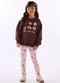 Quimby - Conjunto Cookie Mood Felpado Marrom - variação:  