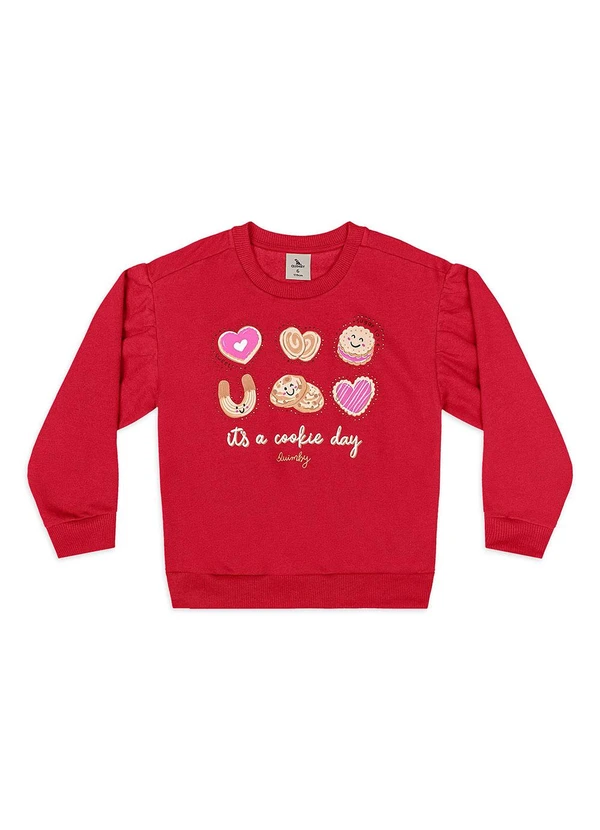 Quimby - Conjunto Cookie Mood Felpado Vermelho 3
