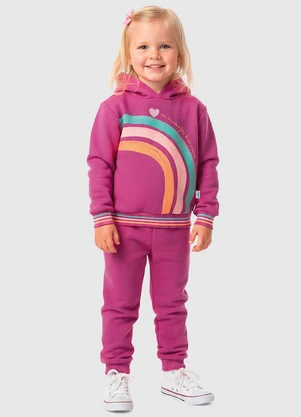 Malwee Kids - Conjunto Coração com Paetê Rosa Escuro - MALWEE KIDS