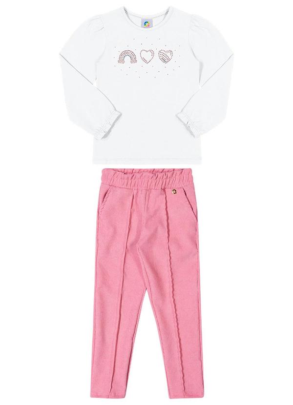 Alenice - Conjunto Coração Menina Branco