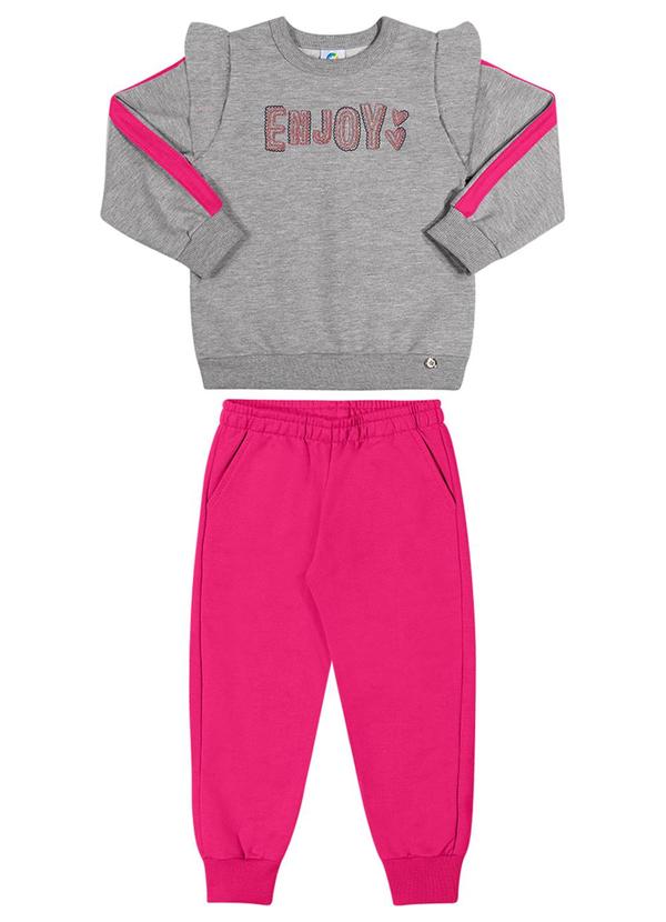 Alenice - Conjunto Coração Menina Cinza