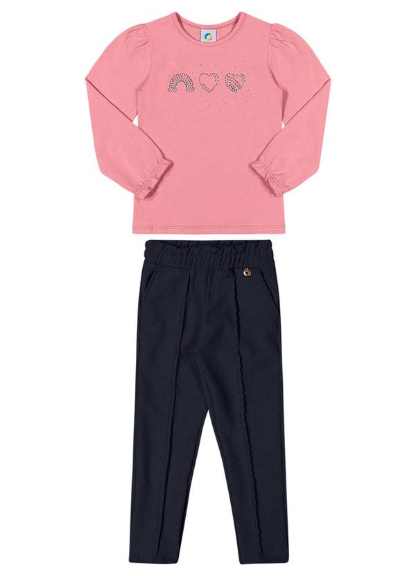 Alenice - Conjunto Coração Menina Rosa 