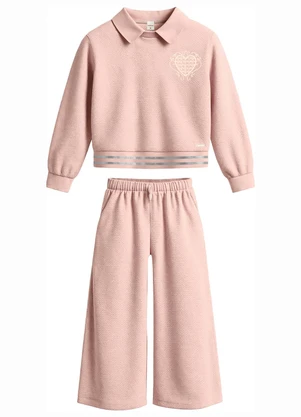 Carinhoso - Conjunto Coração Wide Leg Rosê - CARINHOSO