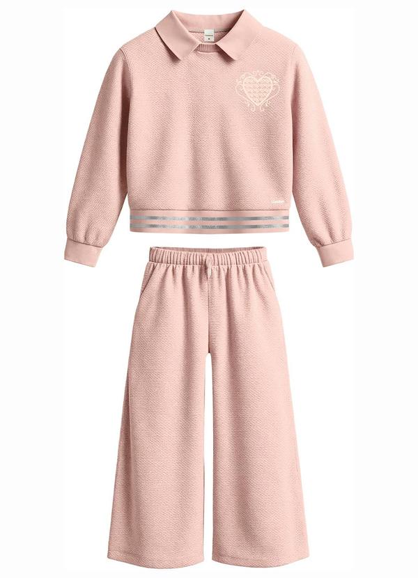Carinhoso - Conjunto Coração Wide Leg Rosê