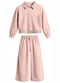 Carinhoso - Conjunto Coração Wide Leg Rosê - variação: Rosê