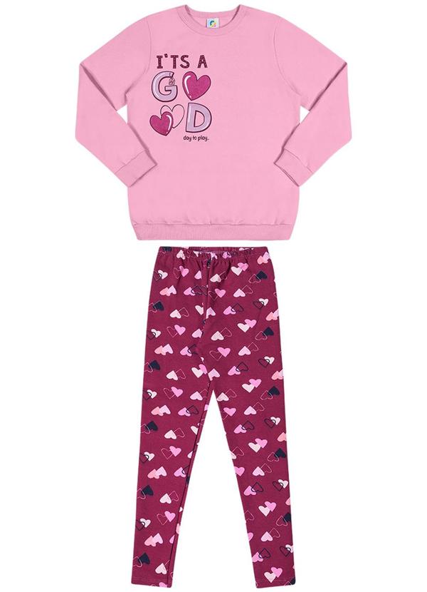 Alenice - Conjunto Corações Brincar Menina Rosa 