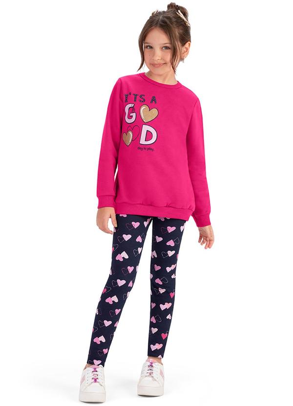 Alenice - Conjunto Corações Brincar Menina Rosa 