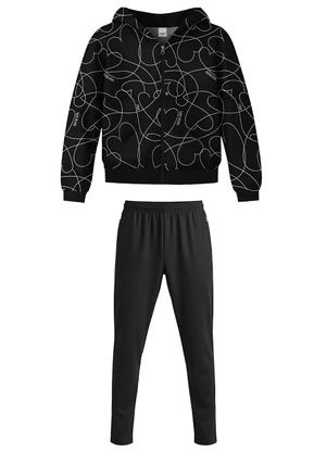 Malwee Kids - Conjunto Corações Preto Absoluto - MALWEE KIDS