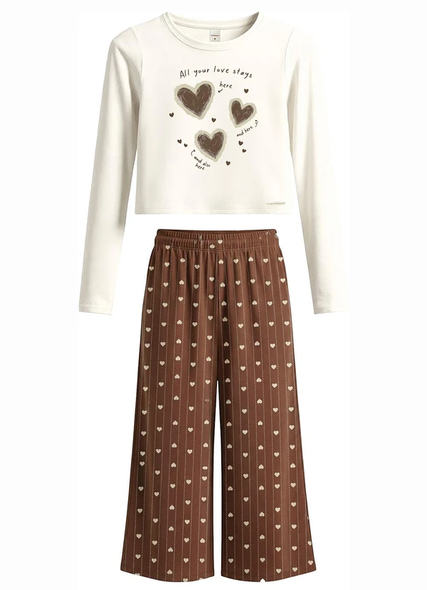 Carinhoso - Conjunto Corações Pvc Off White