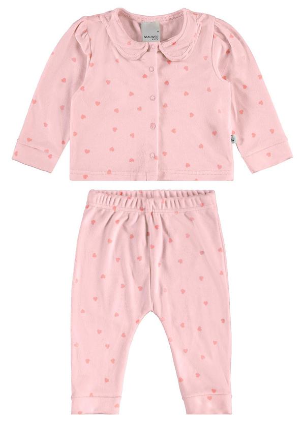 Malwee Kids - Conjunto Corações Saruel Menina Rosa