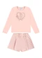 Pulla Bulla - Conjunto Cotton Leve Branco - variação: Rosa