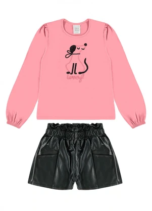 Pulla Bulla - Conjunto Cotton Leve Rosa - PULLA BULLA