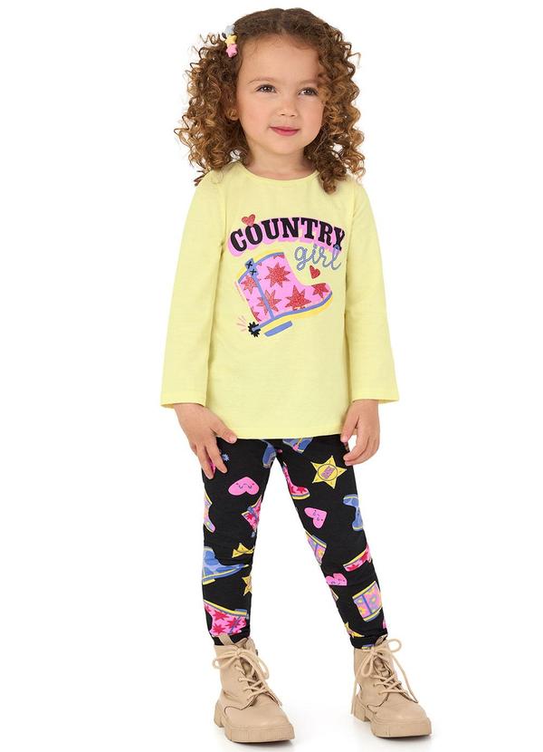 Malwee Kids - Conjunto Country Mullet Amarelo