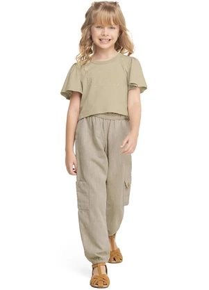 Marisol - Conjunto Curto Infantil Feminino  Bege - MARISOL