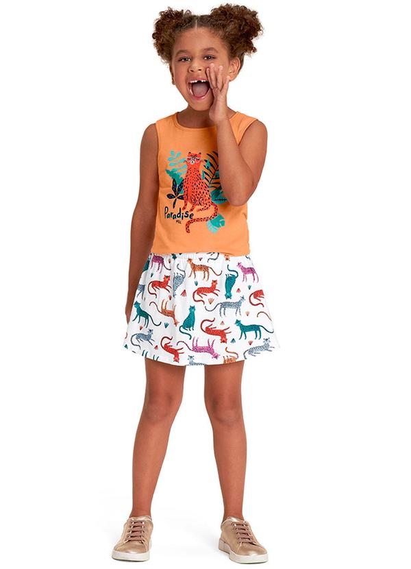 Marisol Play - Conjunto Curto Infantil Feminino Laranja