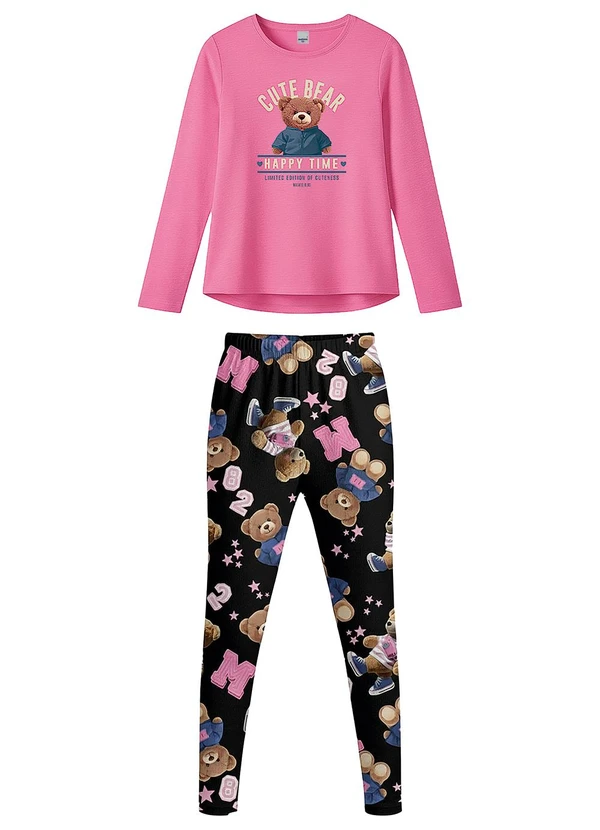 Malwee Kids - Conjunto Cute Bear Rosa