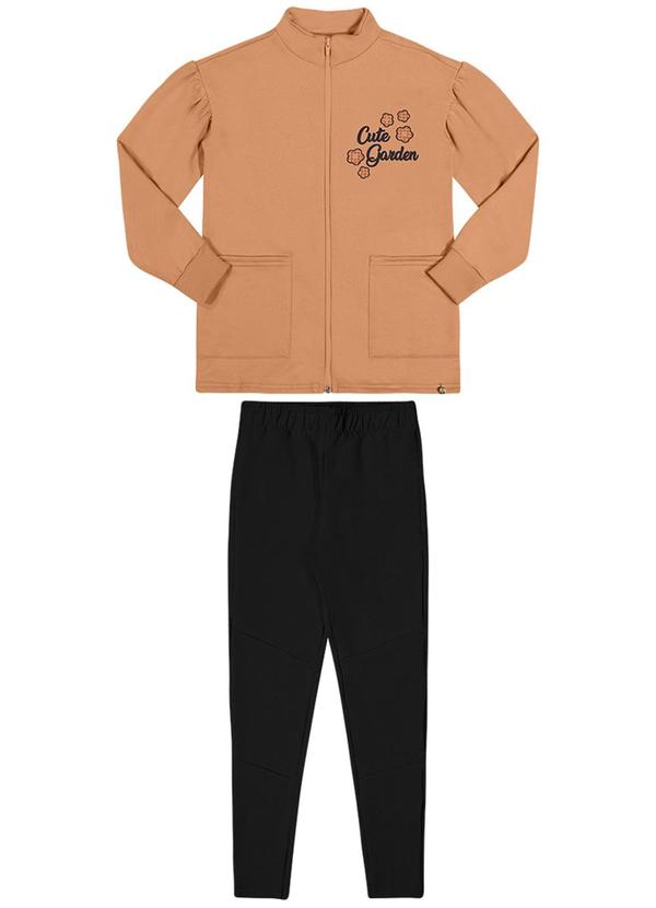 Alenice - Conjunto Cute Garden Menina Marrom