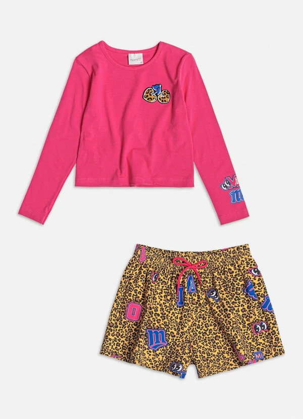 Momi - Conjunto de Animal Print Rosa 3