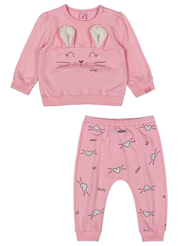 Momi - Conjunto de Coelho com Orelhinhas Rosa