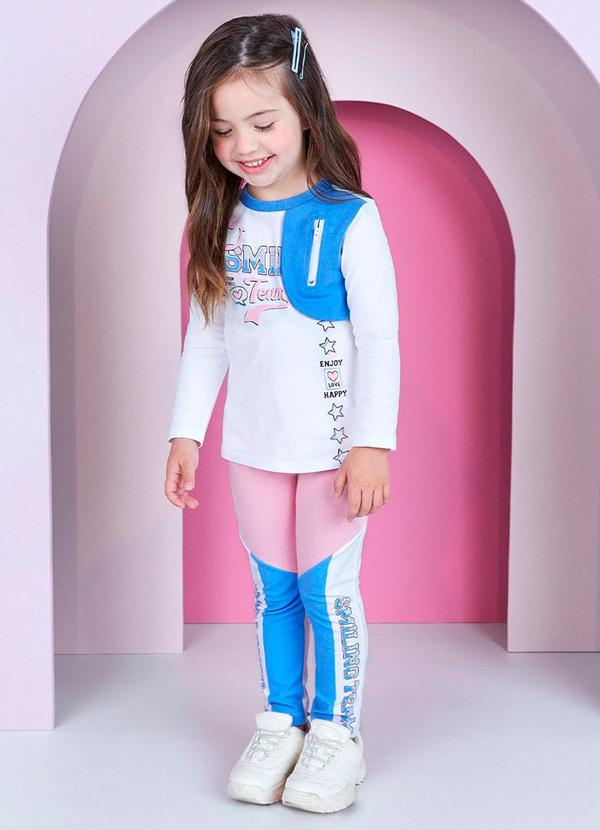 Momi - Conjunto de Cotton Tricolor Rosa