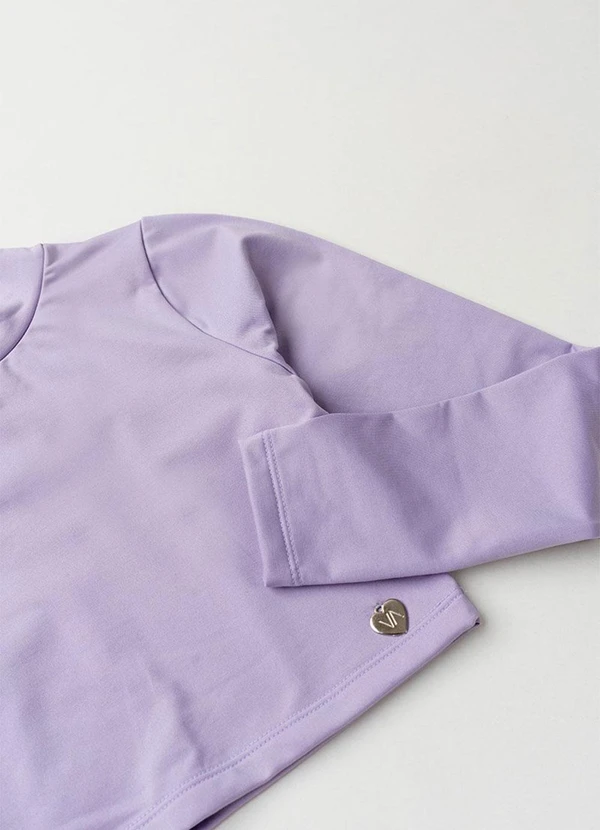 Vida Costeira - Conjunto de Cropped e Calça Oncinha Lilás 5