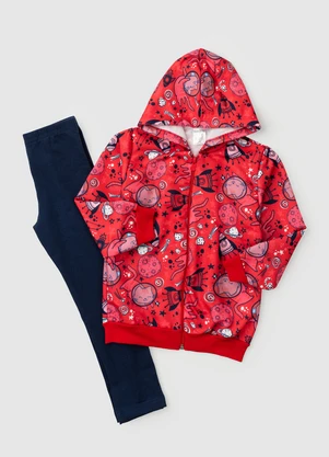 Rosa Azul - Conjunto de De Inverno Gatinhos Vermelho - ROSA AZUL
