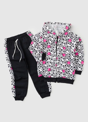Rosa Azul - Conjunto de Inverno Caveirinhas Preto - ROSA AZUL