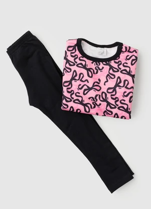 Rosa Azul - Conjunto de Inverno Laços Preto - ROSA AZUL