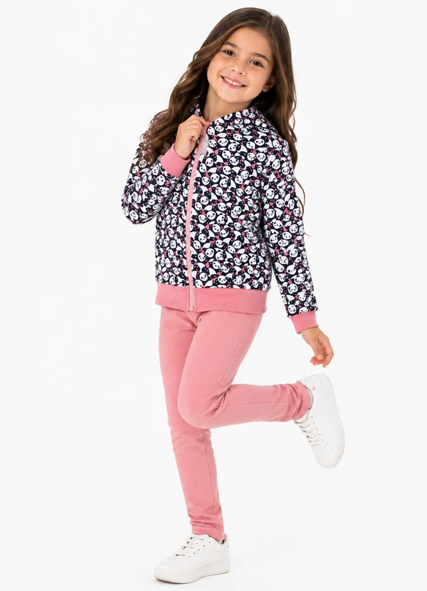 Rosa Azul - Conjunto de Inverno Pandas Rosa Envelhecido
