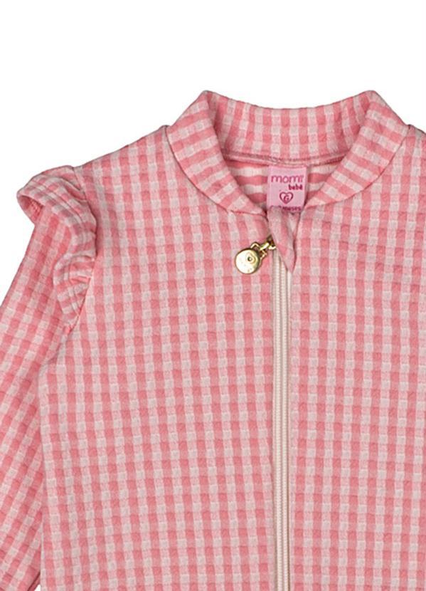 Momi - Conjunto de Menina Vichy Rosa 4