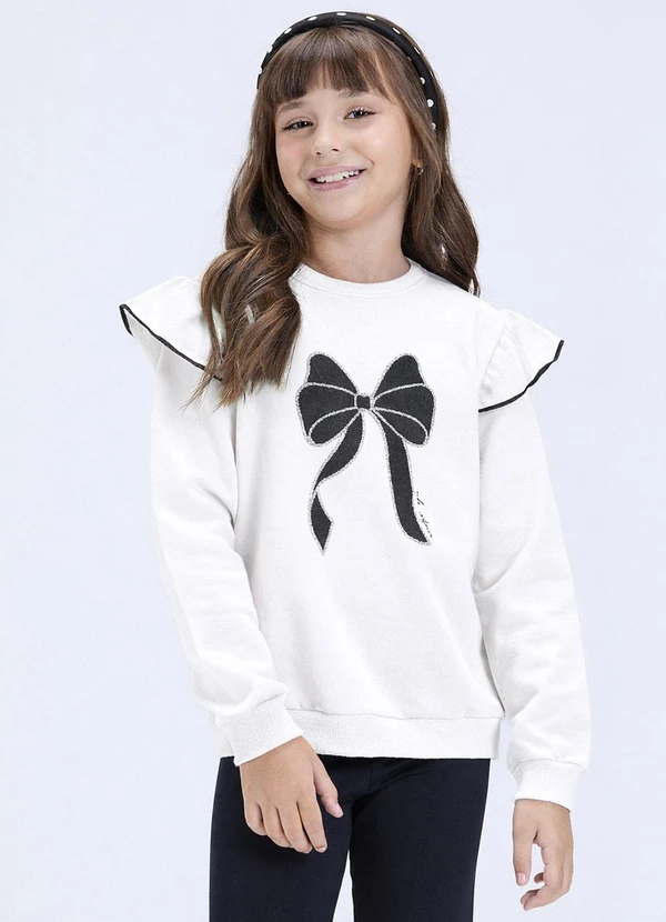 Vida Costeira - Conjunto de Moletom Babado e Laço Off White 2