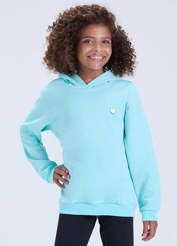 Vida Costeira - Conjunto de Moletom com Capuz e Pingente Azul 2