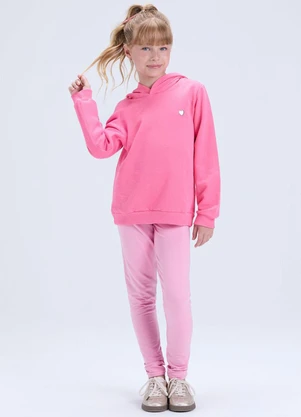 Vida Costeira - Conjunto de Moletom com Capuz e Pingente Rosa - VIDA COSTEIRA