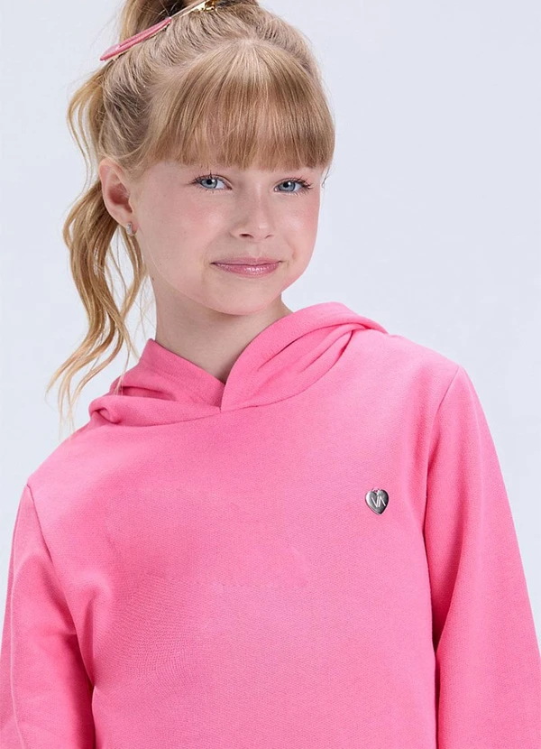Vida Costeira - Conjunto de Moletom com Capuz e Pingente Rosa 4