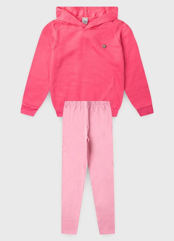 Vida Costeira - Conjunto de Moletom com Capuz e Pingente Rosa 5