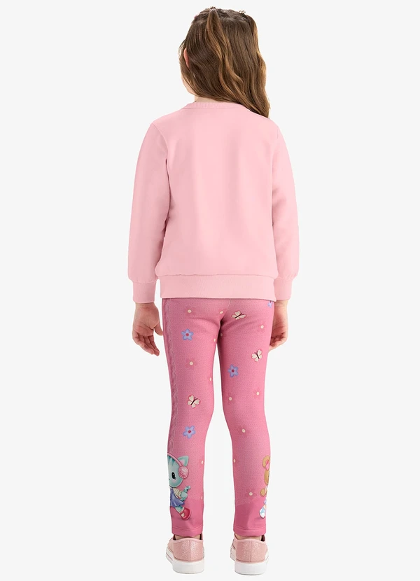 Rovi Kids - Conjunto de Moletom com Legging e Blusão Rosa 2