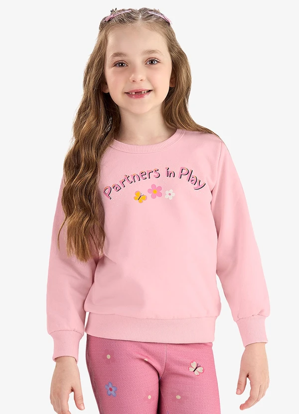 Rovi Kids - Conjunto de Moletom com Legging e Blusão Rosa 3