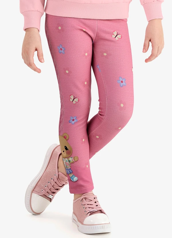 Rovi Kids - Conjunto de Moletom com Legging e Blusão Rosa 4