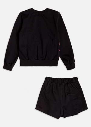 Momi - Conjunto de Moletom com Patch Preto - MOMI