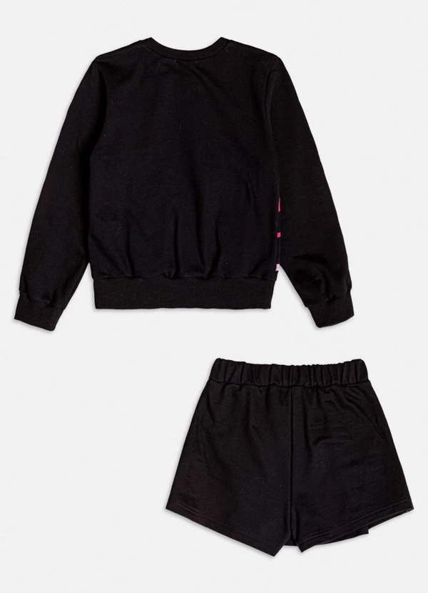 Momi - Conjunto de Moletom com Patch Preto 2