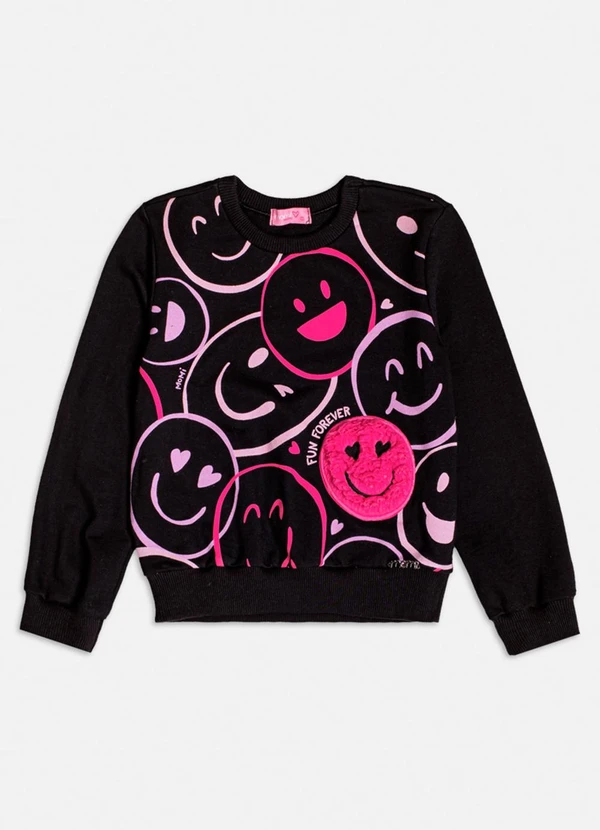 Momi - Conjunto de Moletom com Patch Preto 3