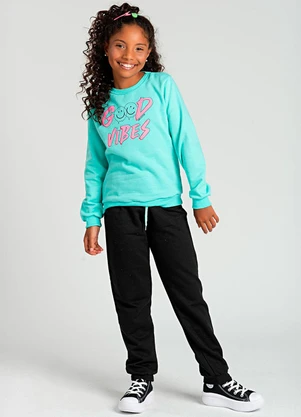 Vida Costeira - Conjunto de Moletom Good Vibes Acqua - VIDA COSTEIRA