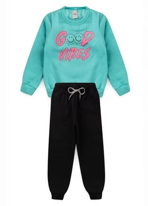 Vida Costeira - Conjunto de Moletom Good Vibes Acqua - VIDA COSTEIRA