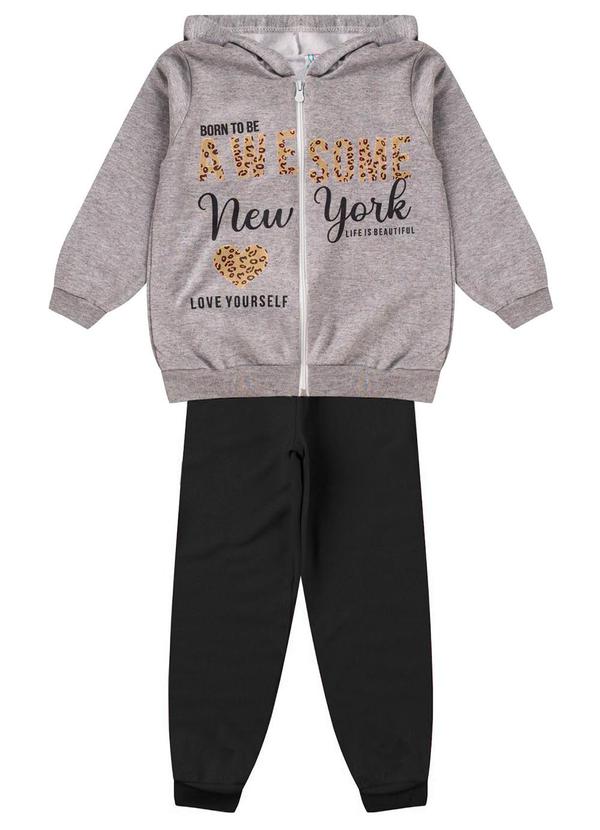 Rovi Kids - Conjunto de Moletom Infantil com Capuz Cinza