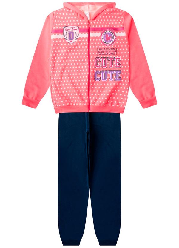 Rovi Kids - Conjunto de Moletom Menina com Capuz Laranja