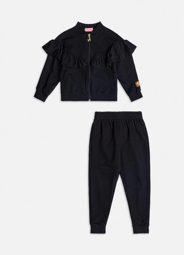 Momi - Conjunto de Moletom Preto Preto 3