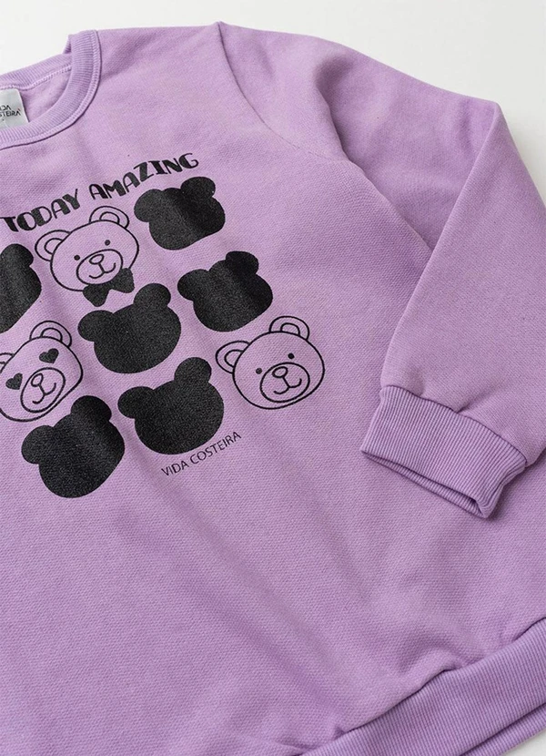 Vida Costeira - Conjunto de Moletom Ursinhos e Legging Lilás 6