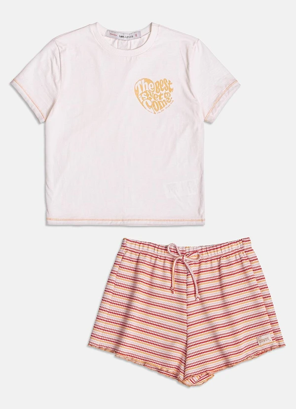 I Am - Conjunto de Pijama Estampado Rosa 3